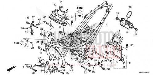 CARROSSERIE DE CHASSIS NC700SAC de 2012